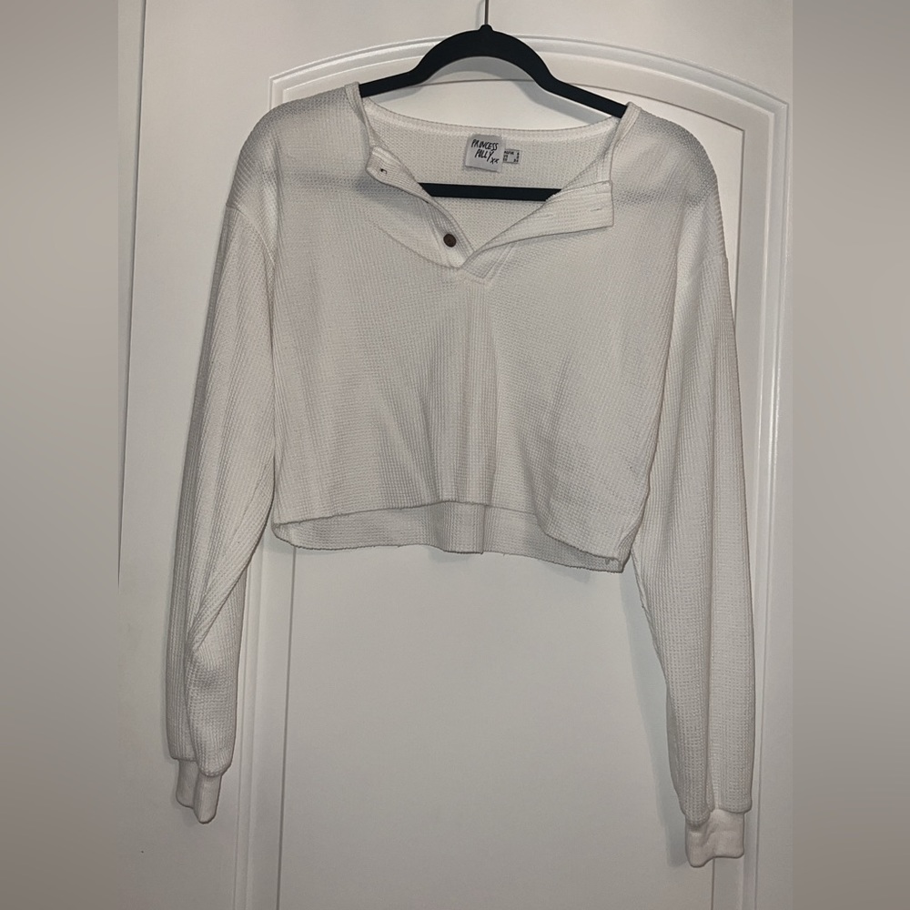 White Quarter Button Down Long Sleeve